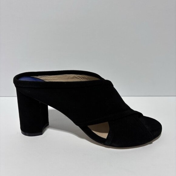 Stuart Weitzman Shoes - Stuart Weitzman Women’s Sam 75 Black Suede Block Heel Sandals, Size 7 M